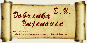 Dobrinka Umjenović vizit kartica